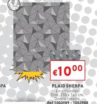 Trafic Plaid sherpa offre