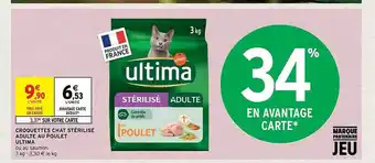 Intermarché Croquettes chat stérilisé adulte au poulet ultima offre