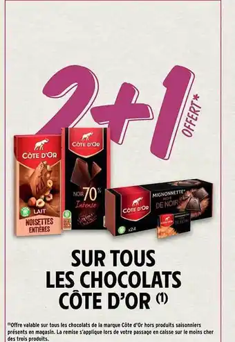 Les chocolats côte d'or