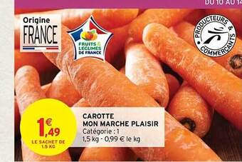 Intermarché Contact Carotte mon marché plaisir offre