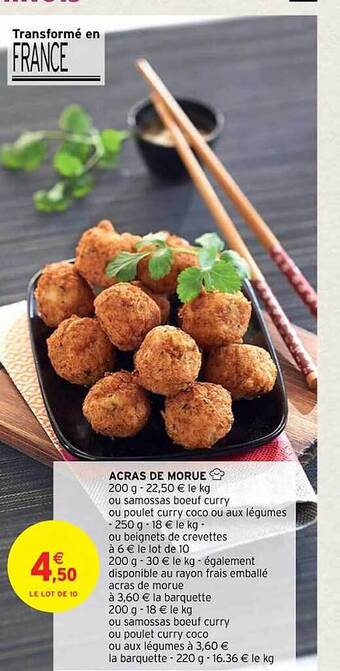 Intermarché Contact Acras de morue offre