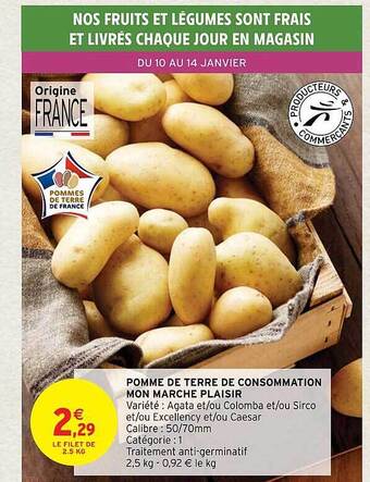 Intermarché Express Pomme de terre de consommation mon marché plaisir offre