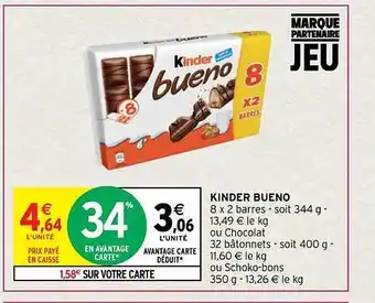 Intermarché Contact Kinder bueno offre