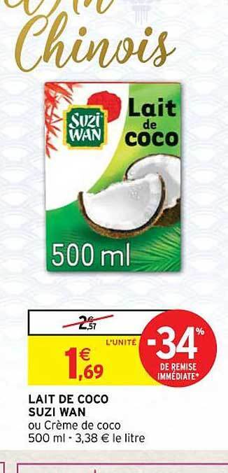Intermarché Contact Lait de coco suzi wan offre