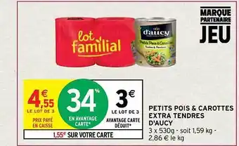 Intermarché Contact Petits pois & carottes extra tendres d'aucy offre