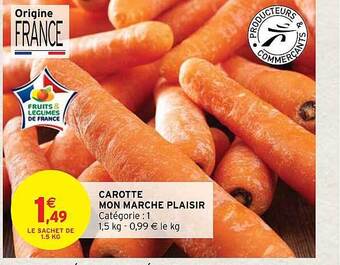 Intermarché Express Carotte mon marché plaisir offre