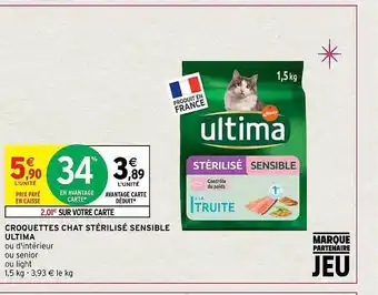 Intermarché Express Croquettes chat stérilisé sensible ultima offre