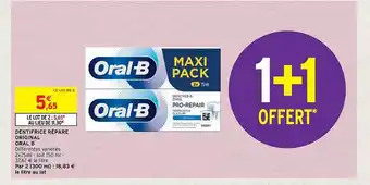 Intermarché Hyper Dentifrice répare original oral b offre