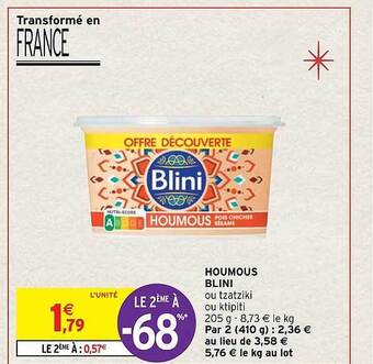 Intermarché Hyper Houmous blini offre