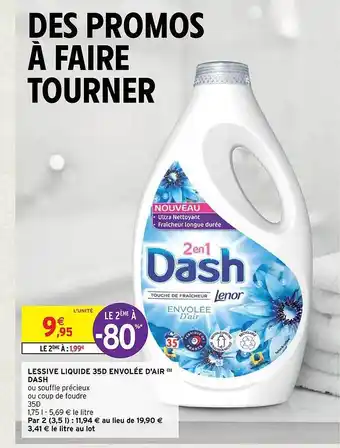 Intermarché Hyper Lessive liquide 35d envolée d'air dash offre