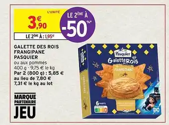 Intermarché Hyper Galette des rois frangipane pasquier offre
