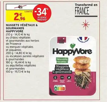 Intermarché Hyper Nuggets végétaux & gourmands happyvore offre