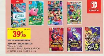 Intermarché Hyper Jeu nintendo switch offre