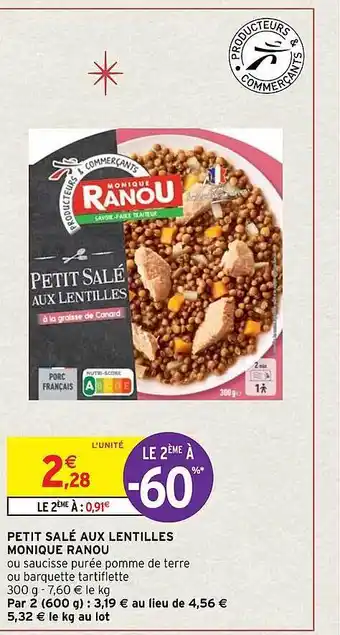 Petit salé aux lentilles monique ranou