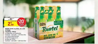 Intermarché Hyper Bière sans alcool au jus citron tourtel twist offre