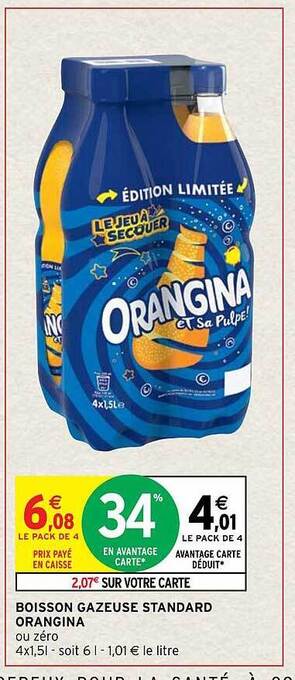 Intermarché Hyper Boisson gazeuse standard orangina offre
