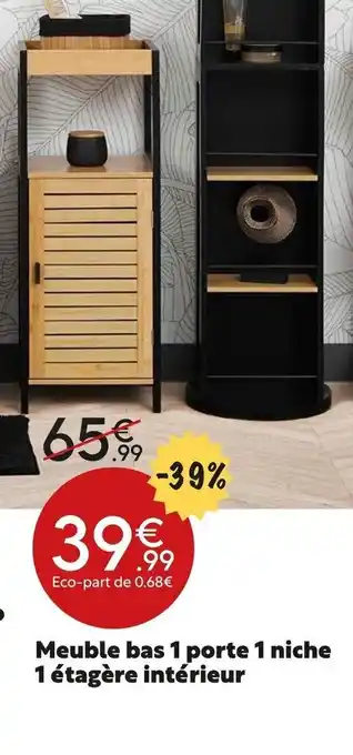 Maxi Bazar Meuble Bas 1 Ports 1 Niche 1 étagère Intérieur offre