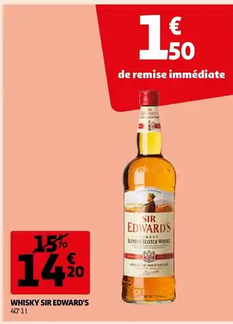 Auchan Supermarché Whisky Sir Edward's offre