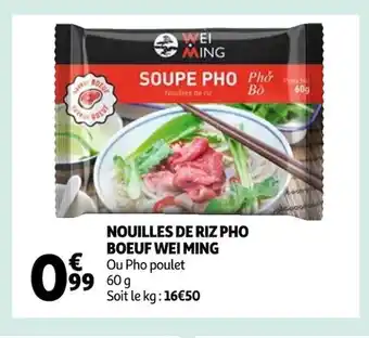 Auchan Supermarché Nouilles De Riz Pho Boeuf Wei Ming offre