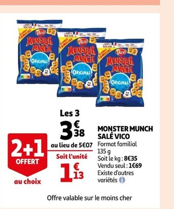 Auchan Supermarché Monster Munch Sale Vico offre