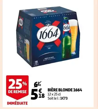 Auchan Supermarché Biere Blonde 1664 offre