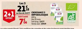 Croissance 3 Hipp Biologique