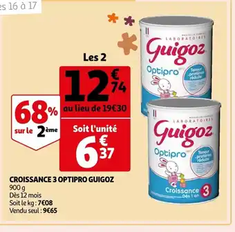 Auchan Supermarché Croissance 3 Optipro Guigoz offre
