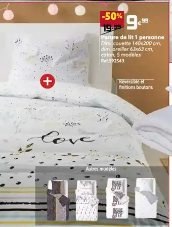 Gifi Parure De Lit 1 Personne offre