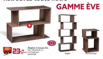 Gifi Etagere 2 Niveaux Eve offre