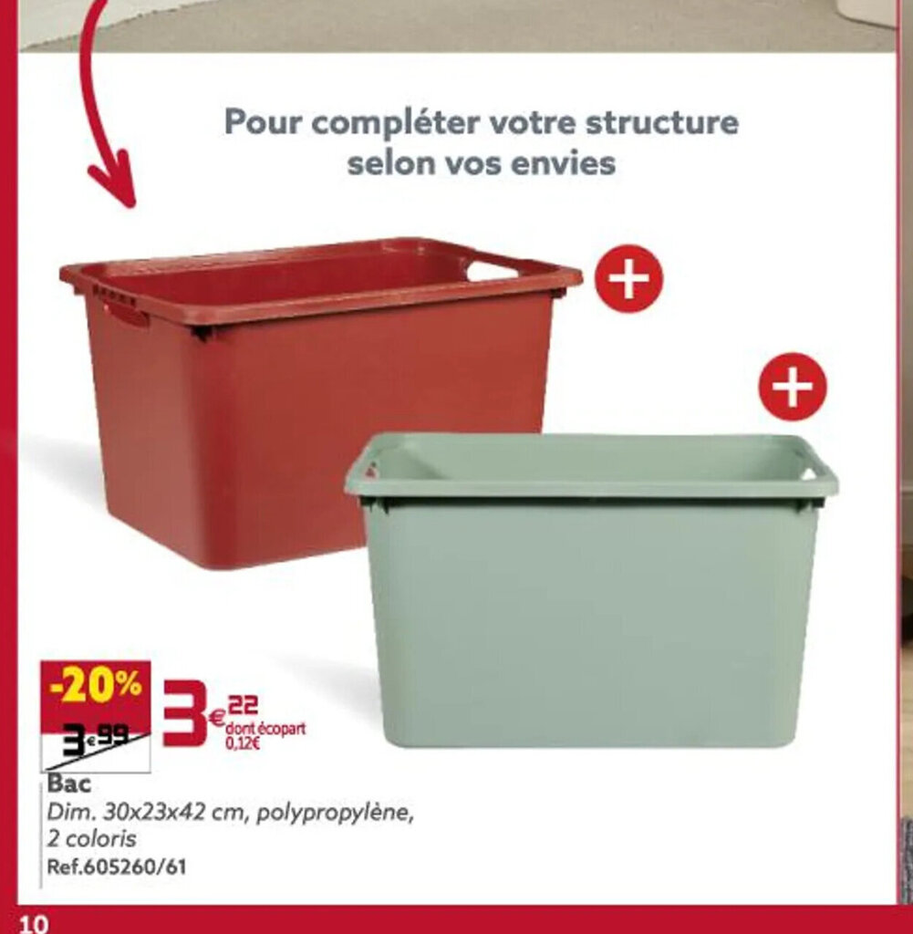 Promo Bac chez Gifi
