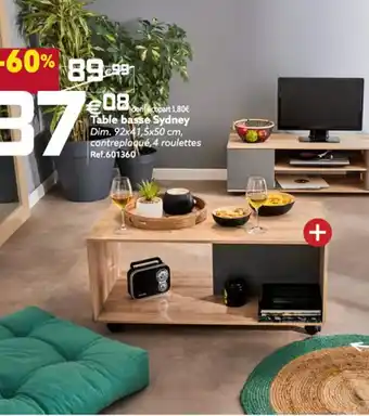 Gifi Table Basse Sydney offre