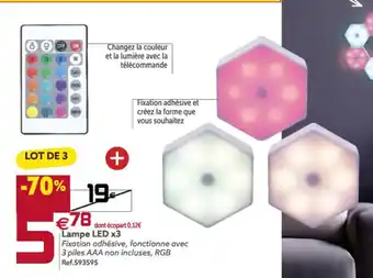 Gifi Lampe LED x3 offre