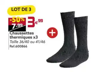 Gifi Chaussettes Thermiques x3 offre