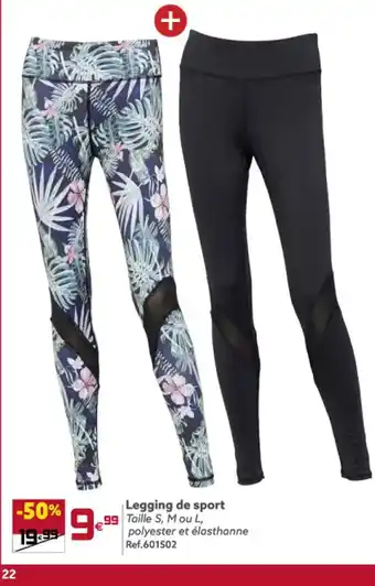 Gifi Legging De Sport offre