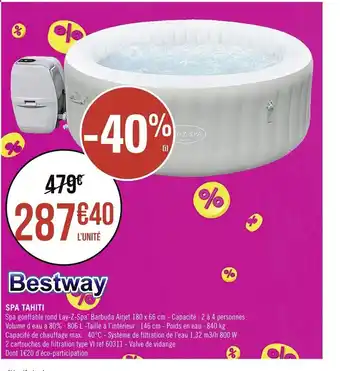 Géant Casino Bestway Spa Tahiti offre