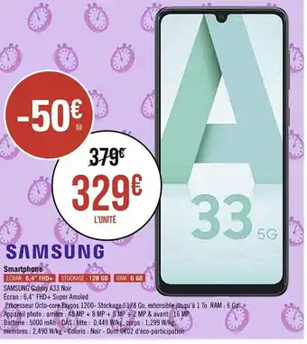 Géant Casino Samsung Smartphone offre