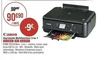 Géant Casino Canon Imprimante Multifonctions 3 En 1 offre