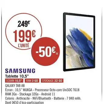 Géant Casino Samsung Tablette 10,5 offre