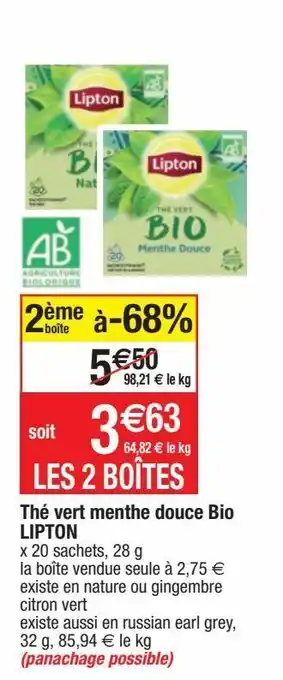 Cora Thé vert lipton offre