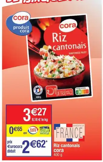 Cora x Carrefour Riz cora offre