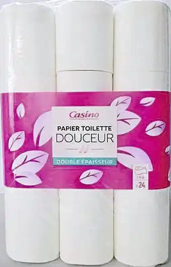 Casino Supermarchés Papier toilette Douceur double épaisseur blanc offre