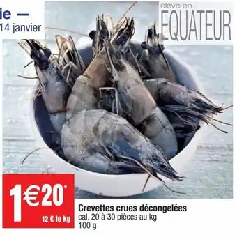 Crevettes crues