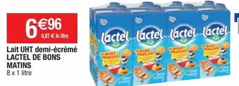 Cora x Carrefour Lait demi-écrémé lactel offre