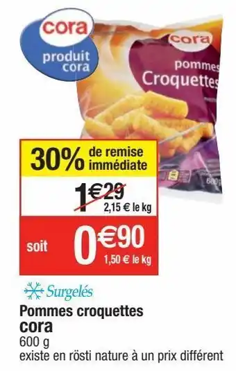 Cora x Carrefour Pommes de terre cora offre