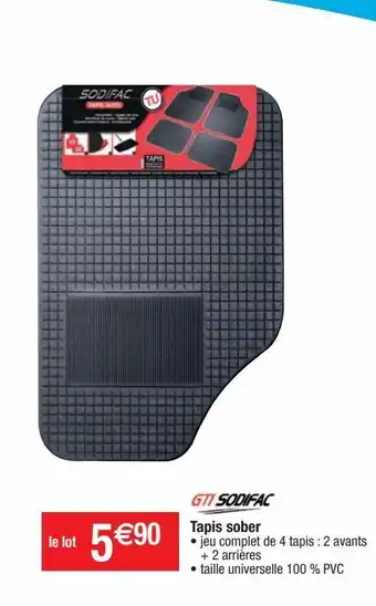 Cora x Carrefour Tapis de voiture offre