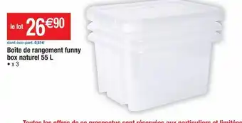 Cora x Carrefour Boîte de rangement offre