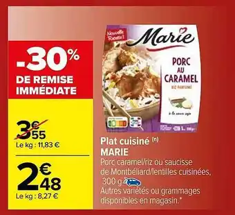 Carrefour Plat cuisiné marie offre