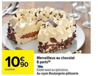 Carrefour Merveilleux au chocolat 8 parts offre