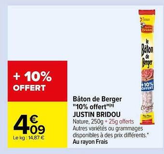 Carrefour Bâton de berger offre