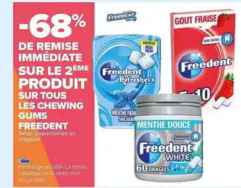 Carrefour Chewing gums freedent offre